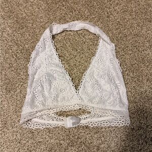 White Lace Halter Top